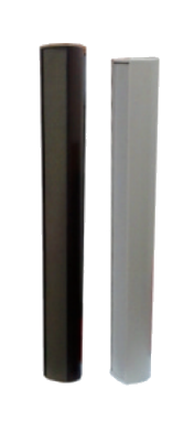 Columna de altavoces con acabado en aluminio